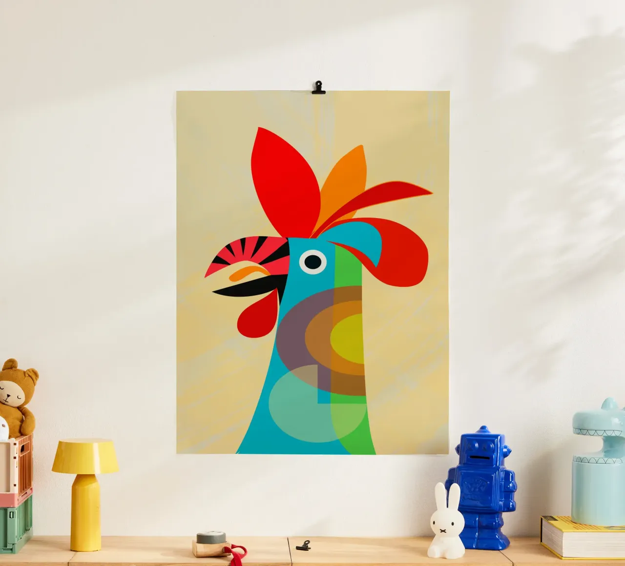 Rooster poster van MirimoDesign