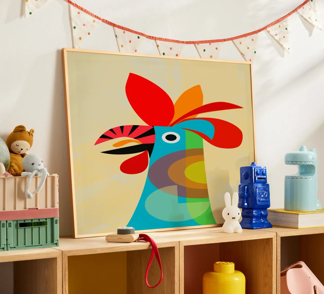 Rooster poster van MirimoDesign
