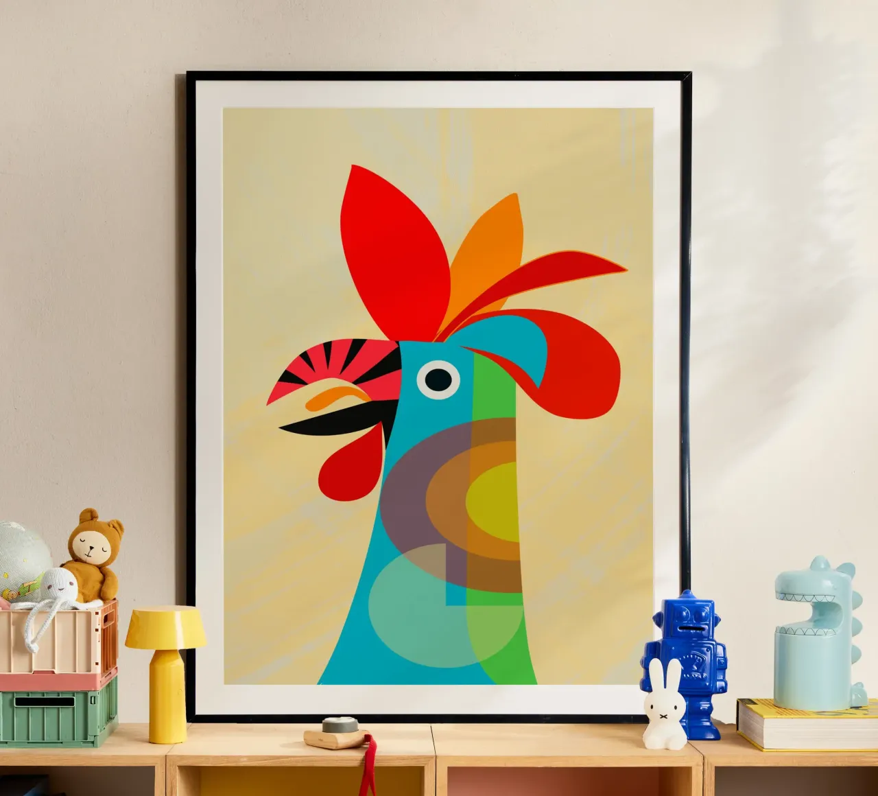 Rooster poster van MirimoDesign