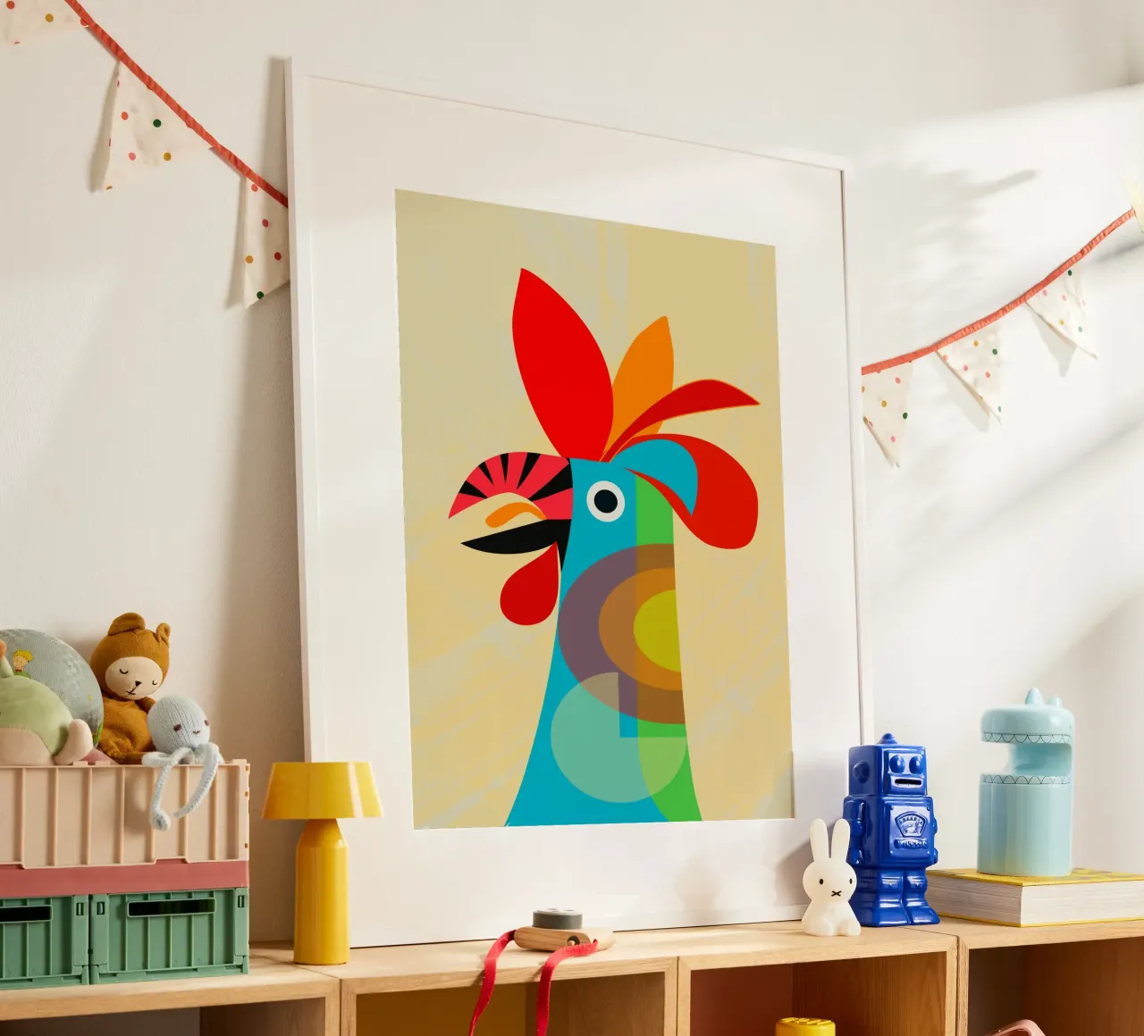 Rooster poster van MirimoDesign