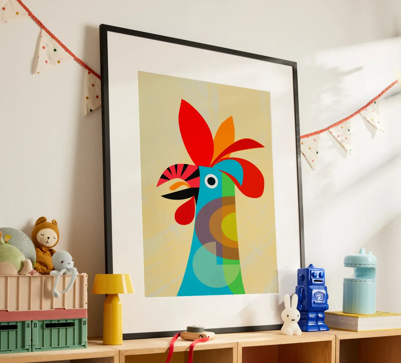 Rooster poster van MirimoDesign