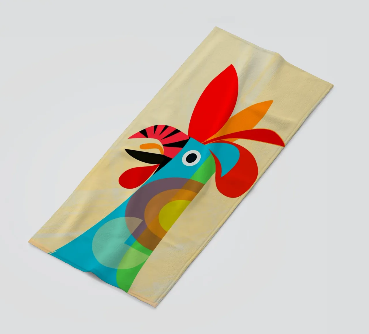 Rooster strandhanddoek van MirimoDesign