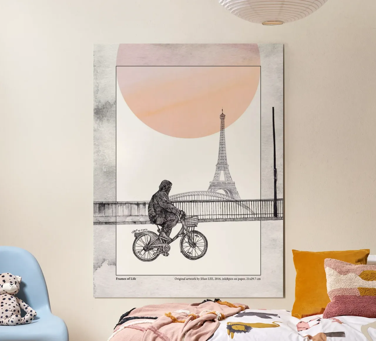 Frames of Life - 1 poster avec cadre en aluminium de artleejisun
