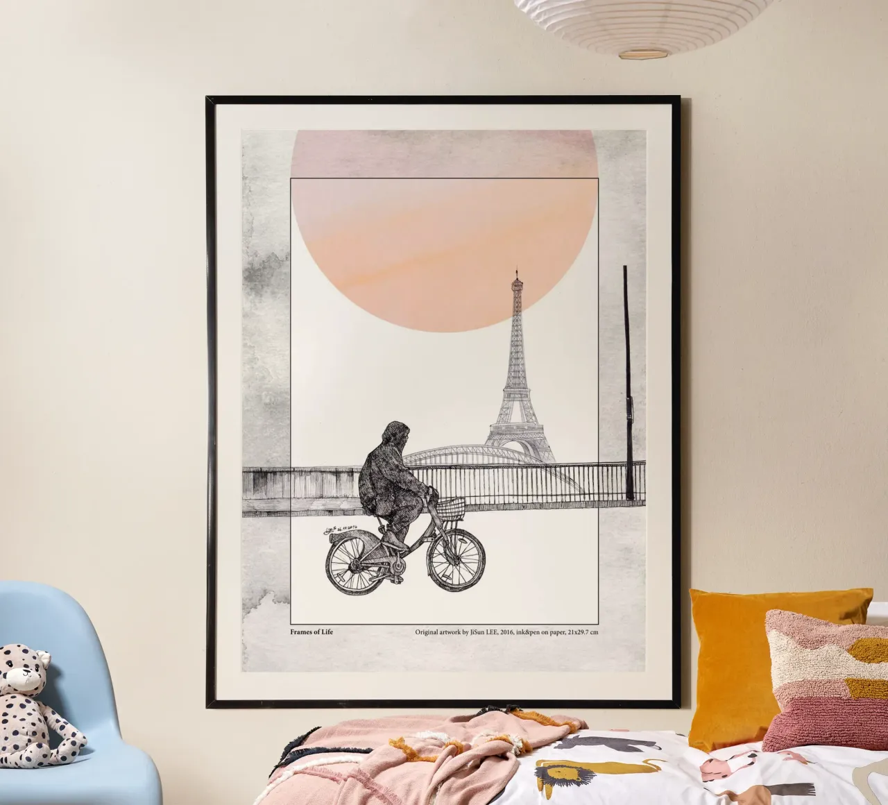 Frames of Life - 1 poster avec cadre en aluminium de artleejisun