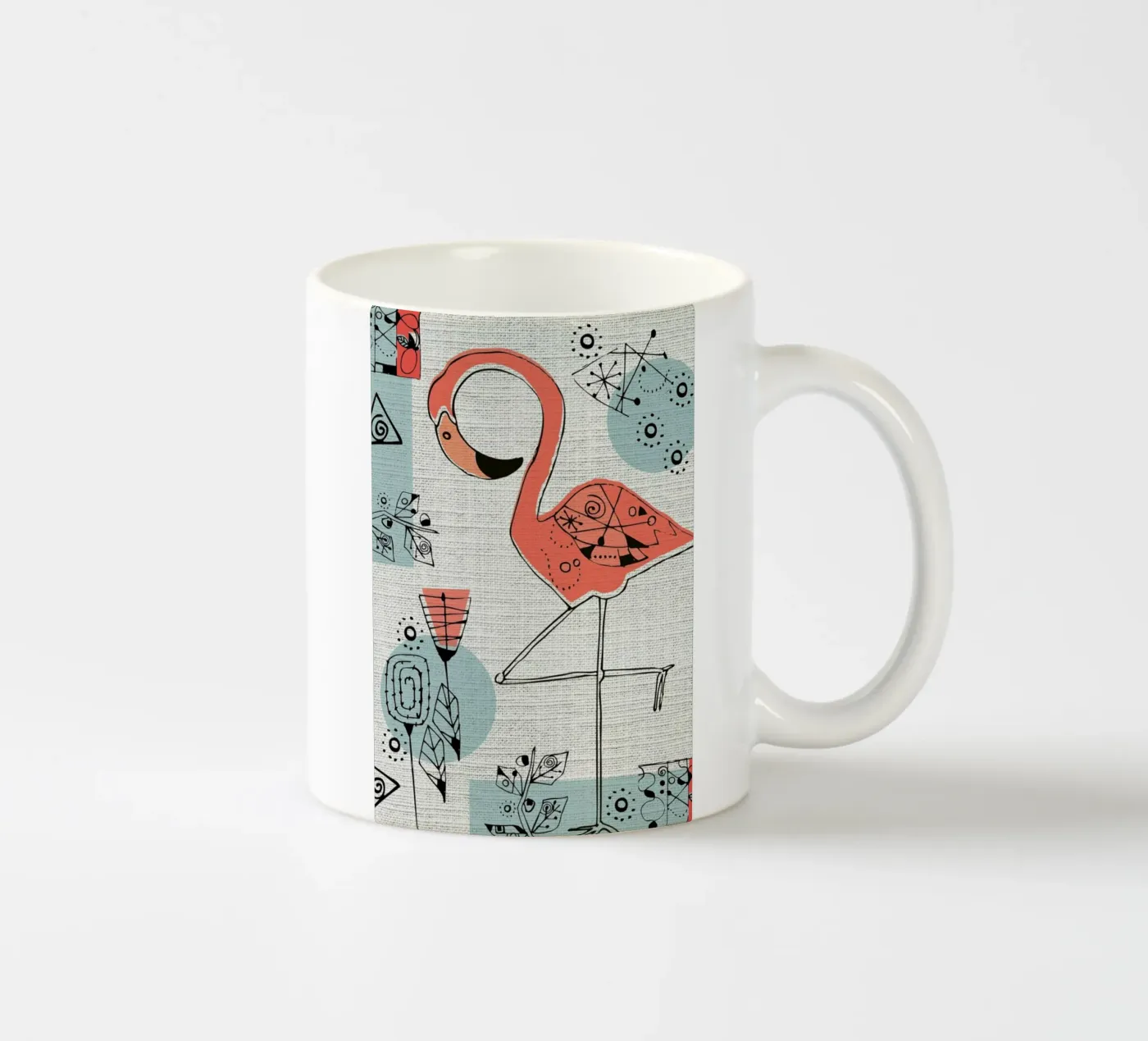 Flamingo 2 Keramik Tasse von Rocket68