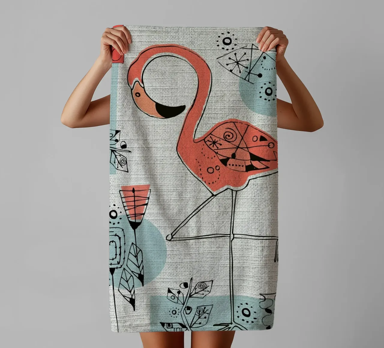 Flamingo 2 asciugamano da bagno da Rocket68