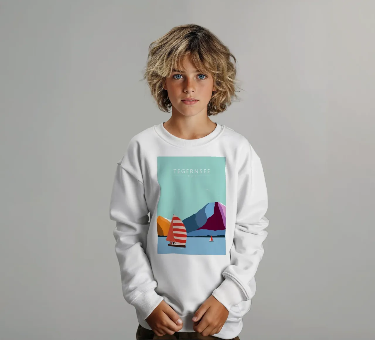Tegernsee, Bayern kids sweatshirt by Taimanta