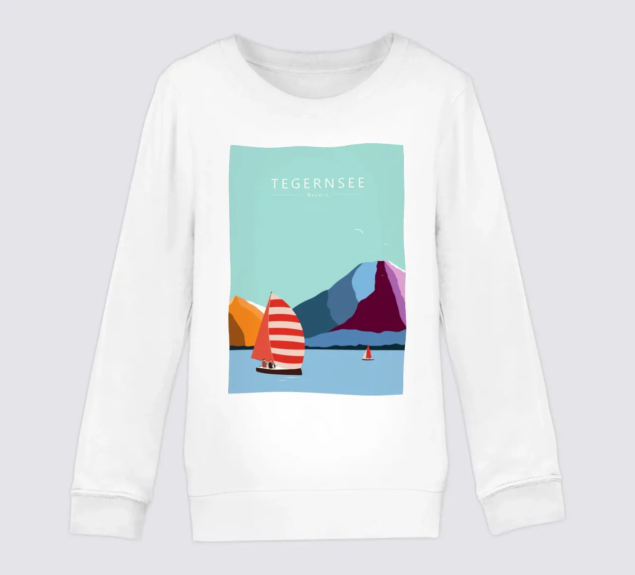 Tegernsee, Bayern kids sweatshirt by Taimanta