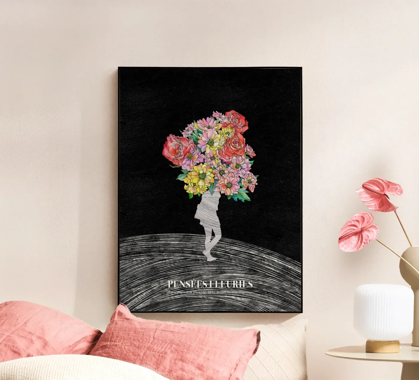 Pensées Fleuries acryl van artleejisun