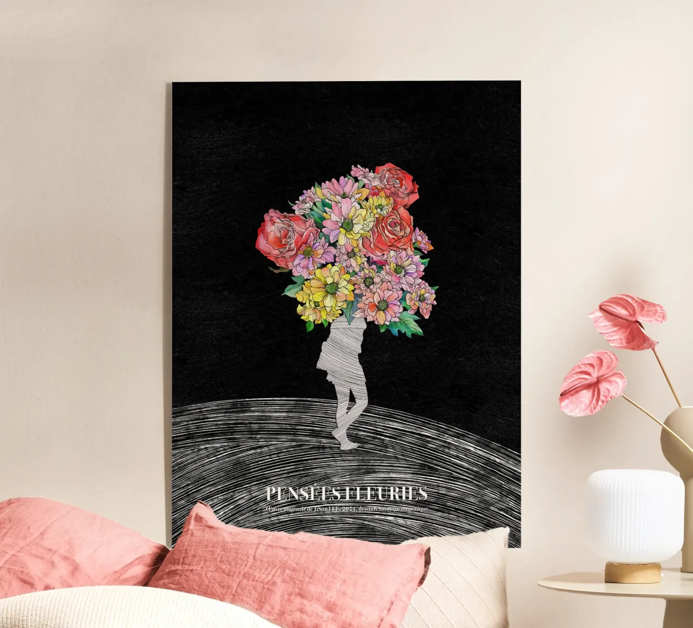 Pensées Fleuries acryl van artleejisun