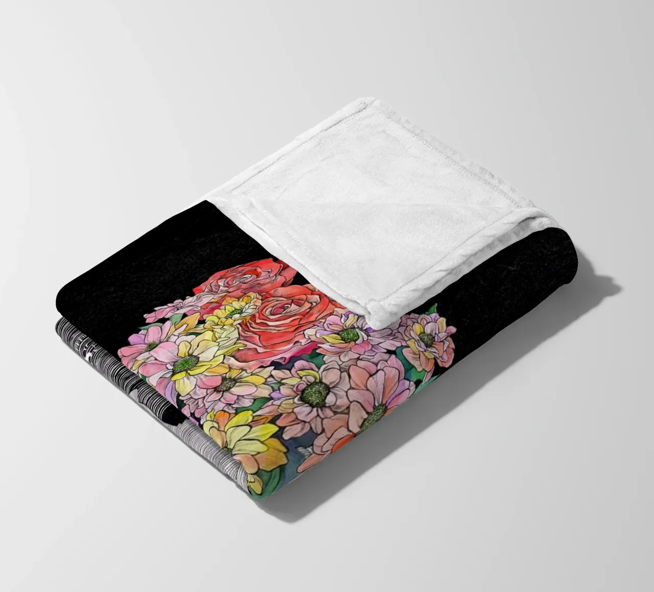 Pensées Fleuries coperta in pile da artleejisun