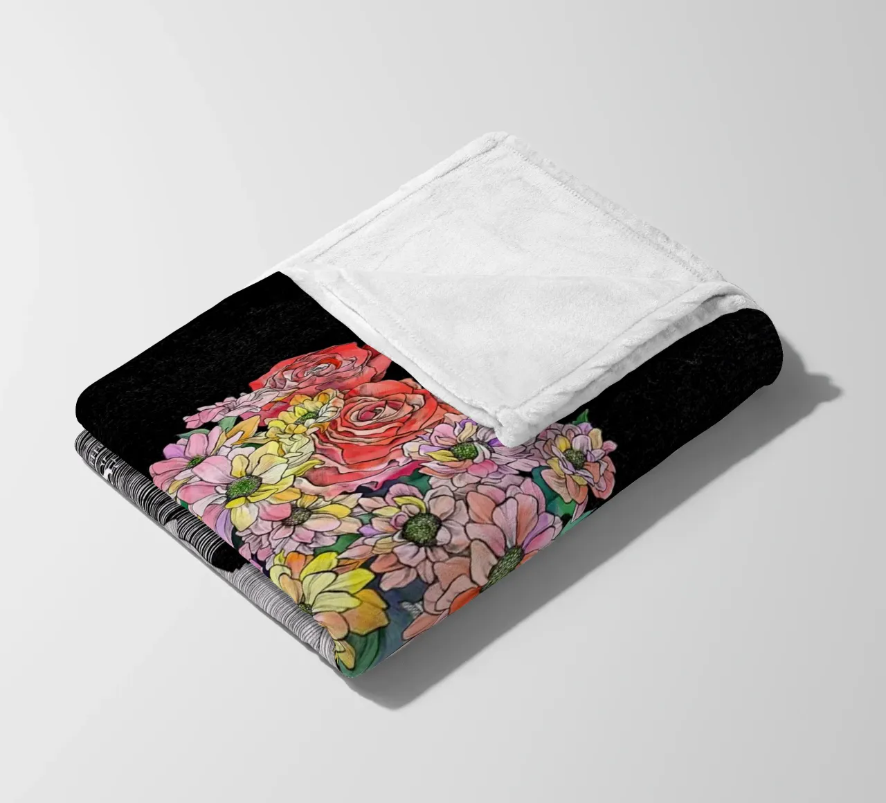 Pensées Fleuries coperta in pile da artleejisun