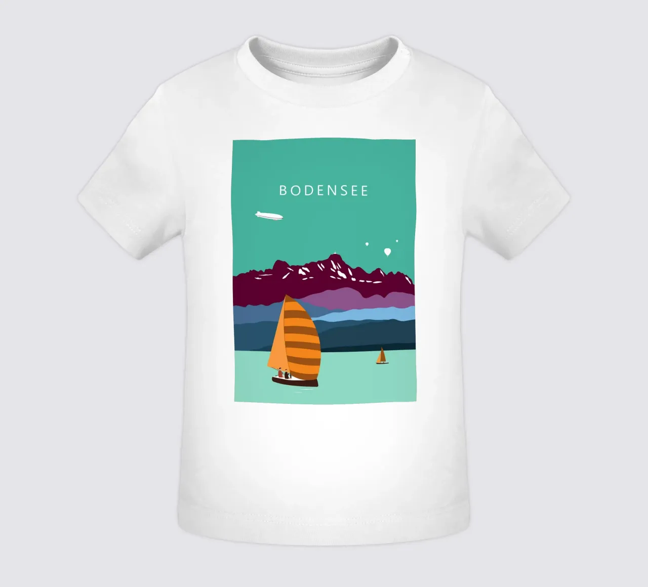 Bodensee, Konstanz, Lindau, Bregenz, Friedrichshafen, Säntis maglietta neonato da Taimanta