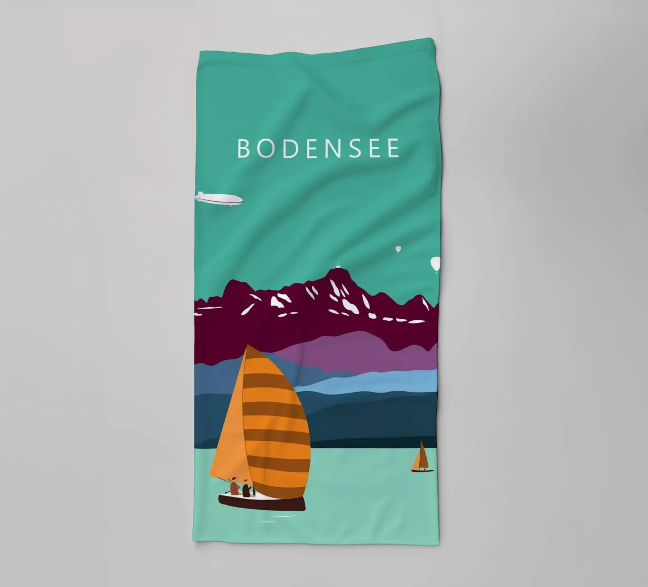 Bodensee, Konstanz, Lindau, Bregenz, Friedrichshafen, Säntis asciugamano da bagno da Taimanta