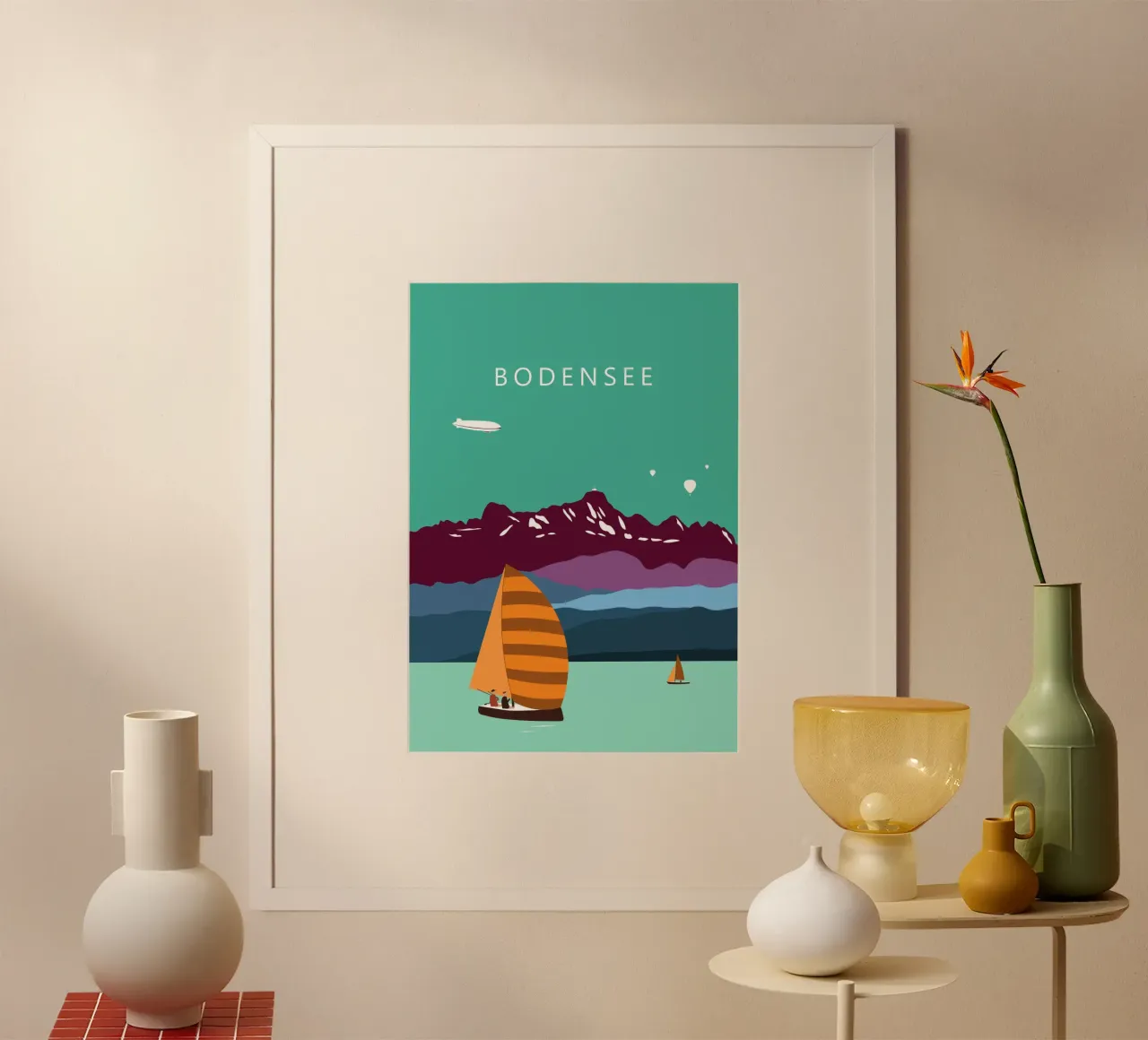 Bodensee, Konstanz, Lindau, Bregenz, Friedrichshafen, Säntis carta hahnemühle da Taimanta