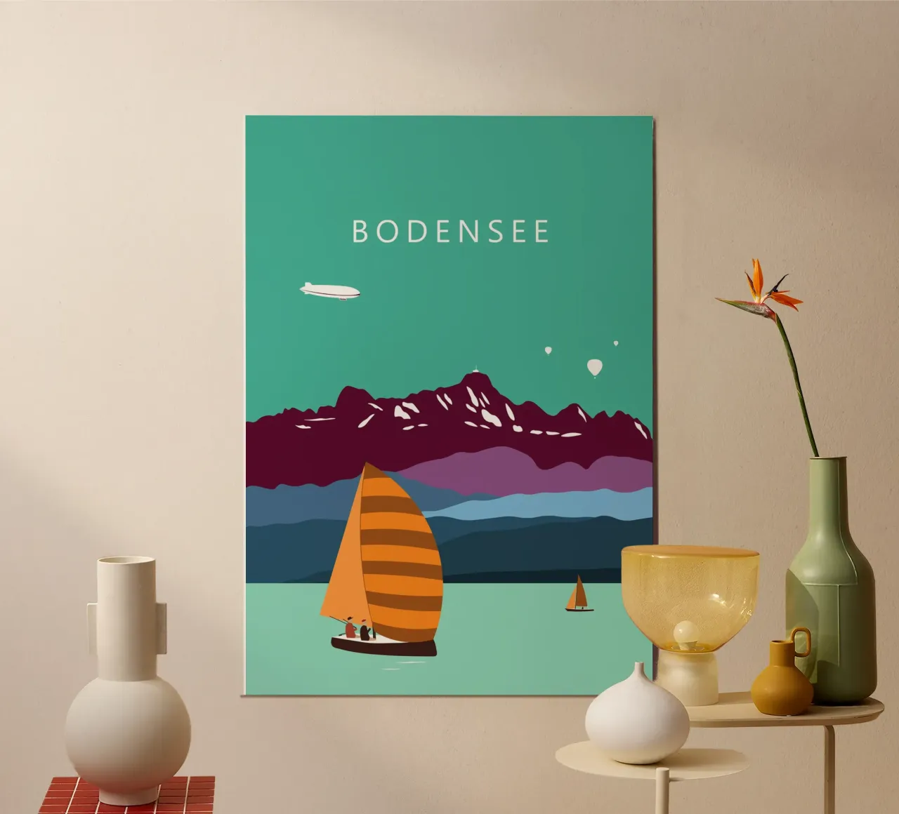 Bodensee, Konstanz, Lindau, Bregenz, Friedrichshafen, Säntis carta hahnemühle da Taimanta