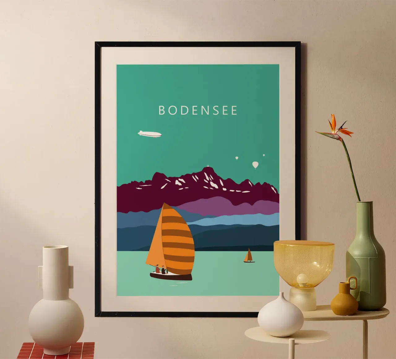 Bodensee, Konstanz, Lindau, Bregenz, Friedrichshafen, Säntis carta hahnemühle da Taimanta