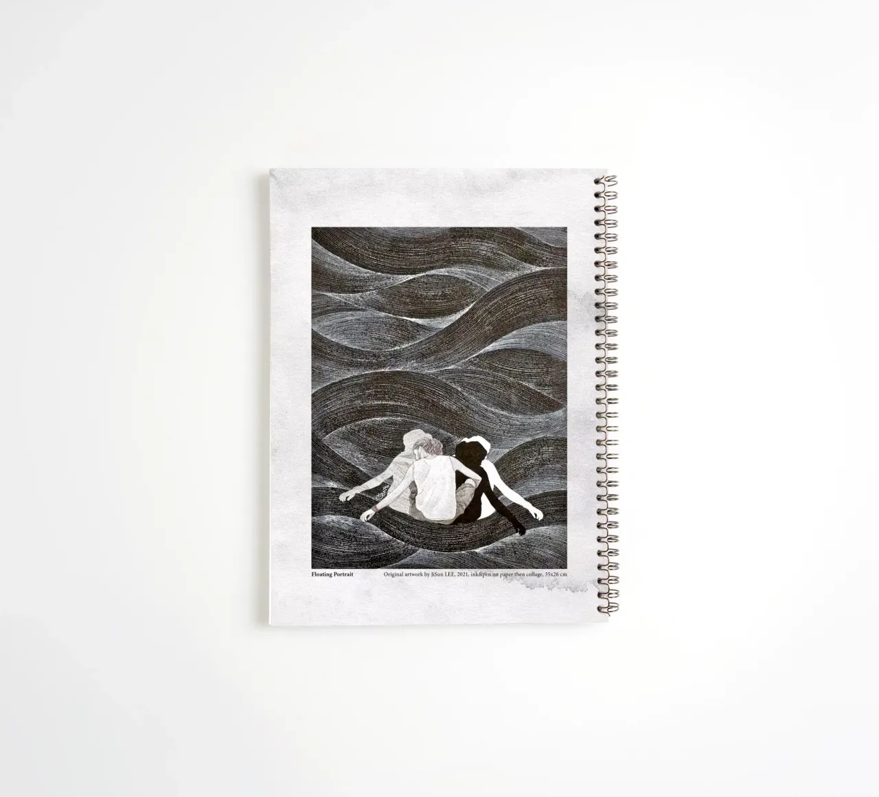 Floating Portrait - 2 spiral notebook by artleejisun