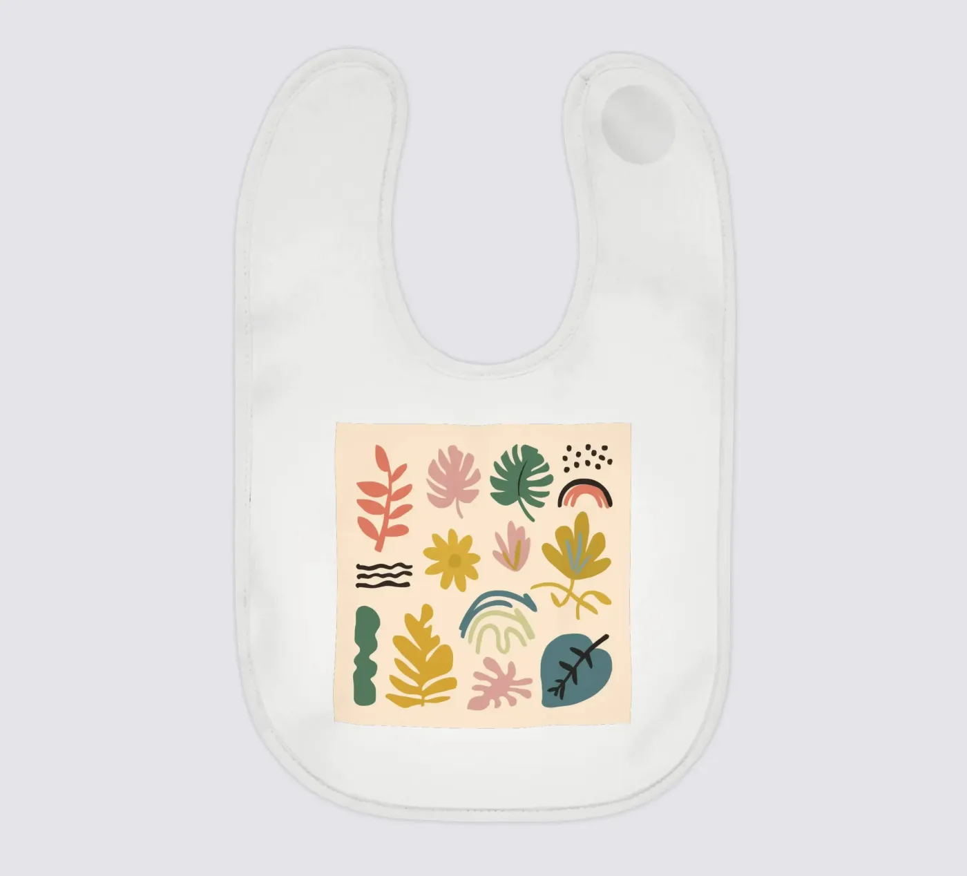 Patchwork mit botanischen Motiven Babylätzchen von Luxe Brush