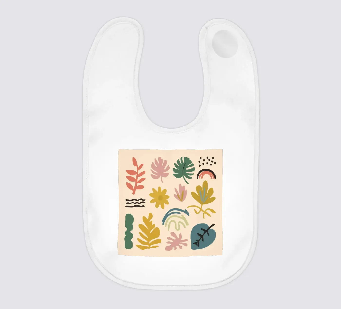 Patchwork mit botanischen Motiven Babylätzchen von Luxe Brush