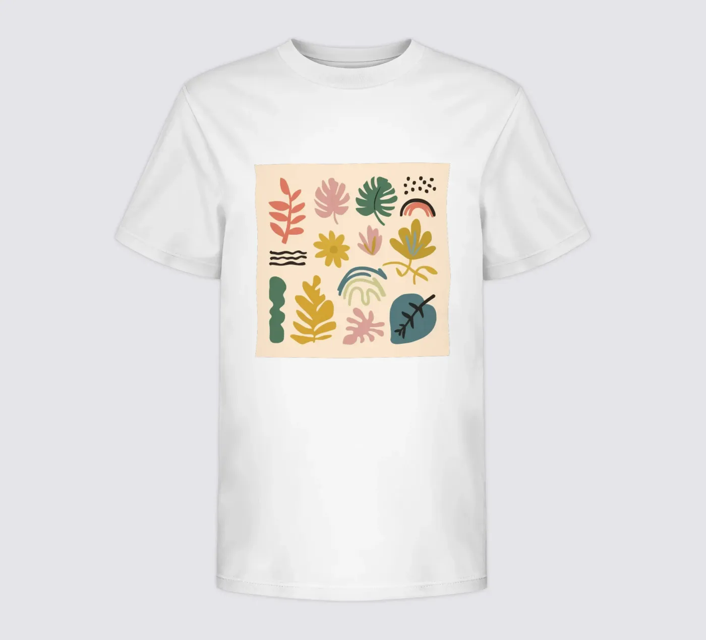 Patchwork botanico astratto t-shirt bambini da Luxe Brush