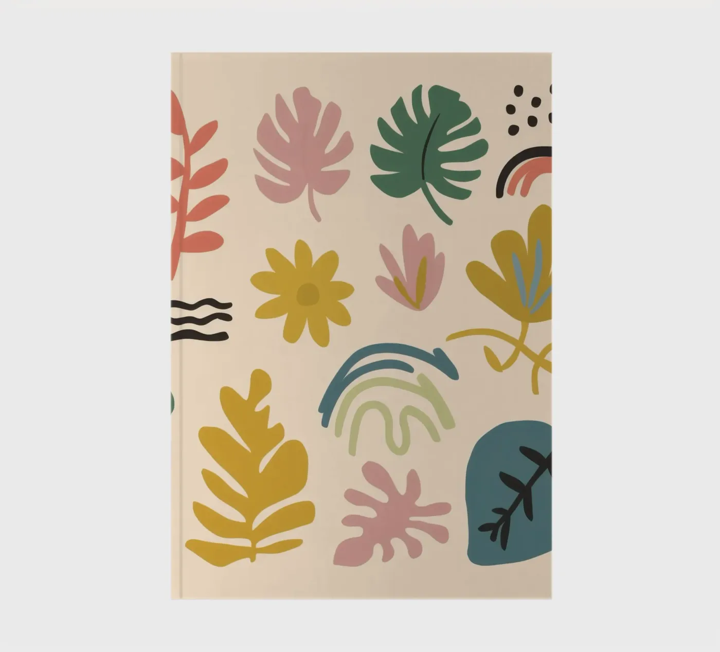 Botanical Abstract Patchwork notebook by Luxe Brush