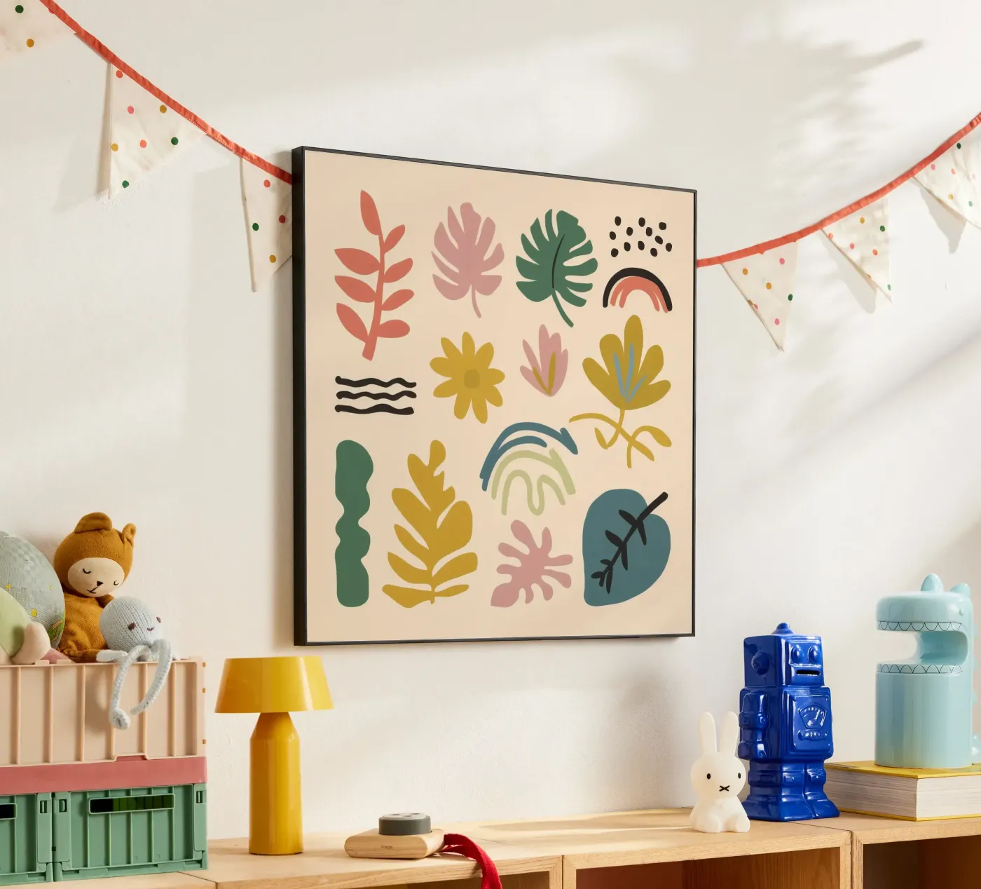 Patchwork botanique abstrait panneau forex de Luxe Brush