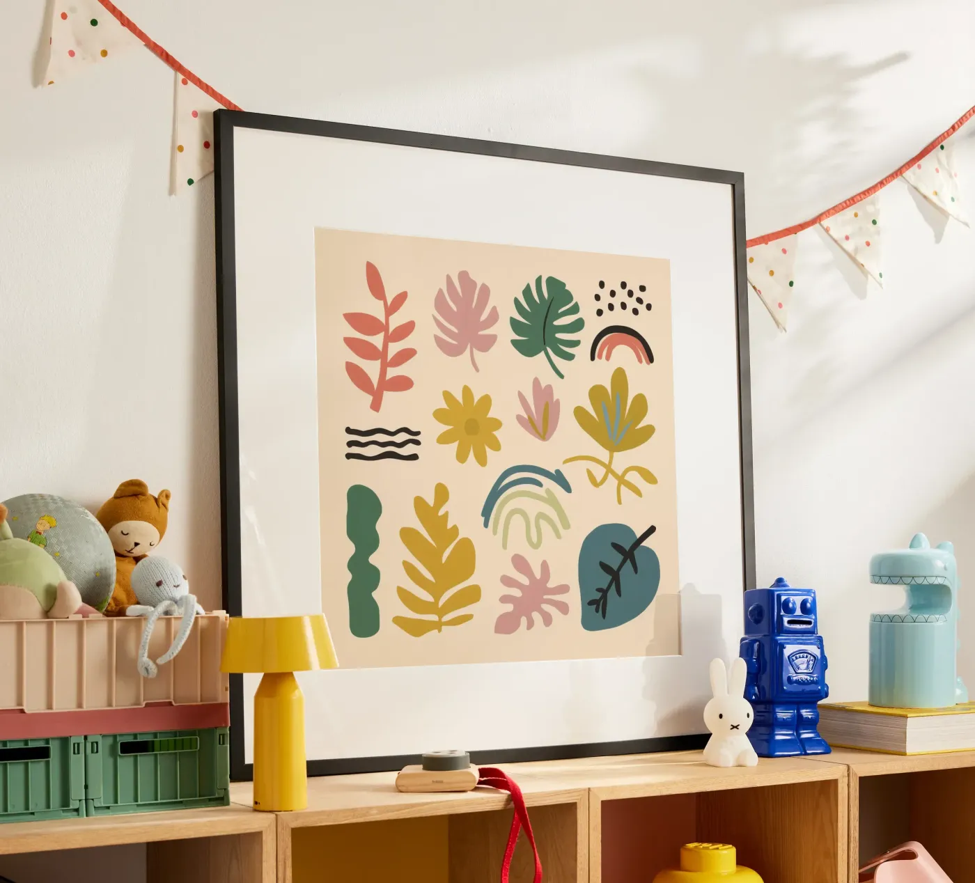 Patchwork botanique abstrait poster de Luxe Brush