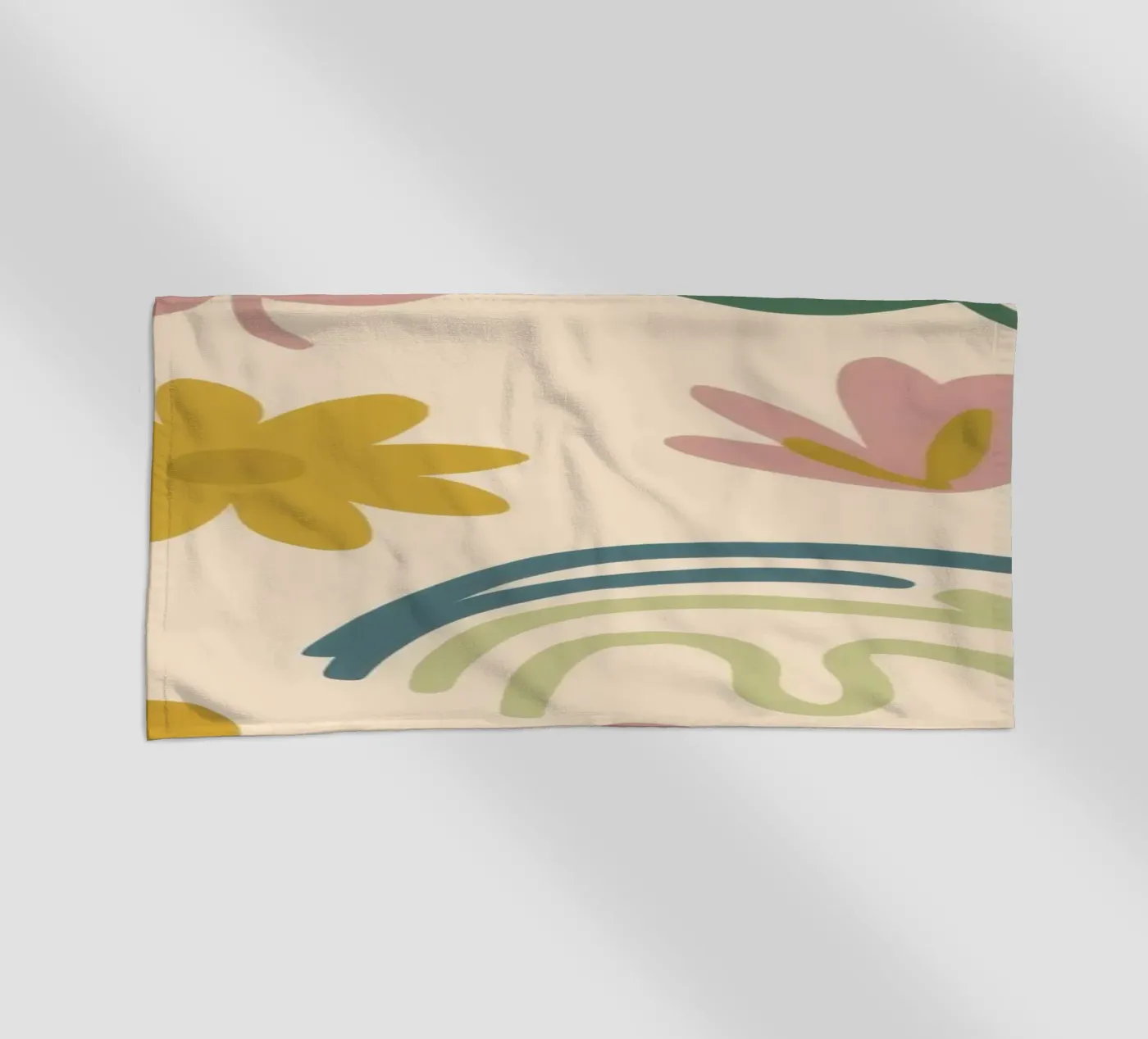 Patchwork botanico astratto telo mare da Luxe Brush