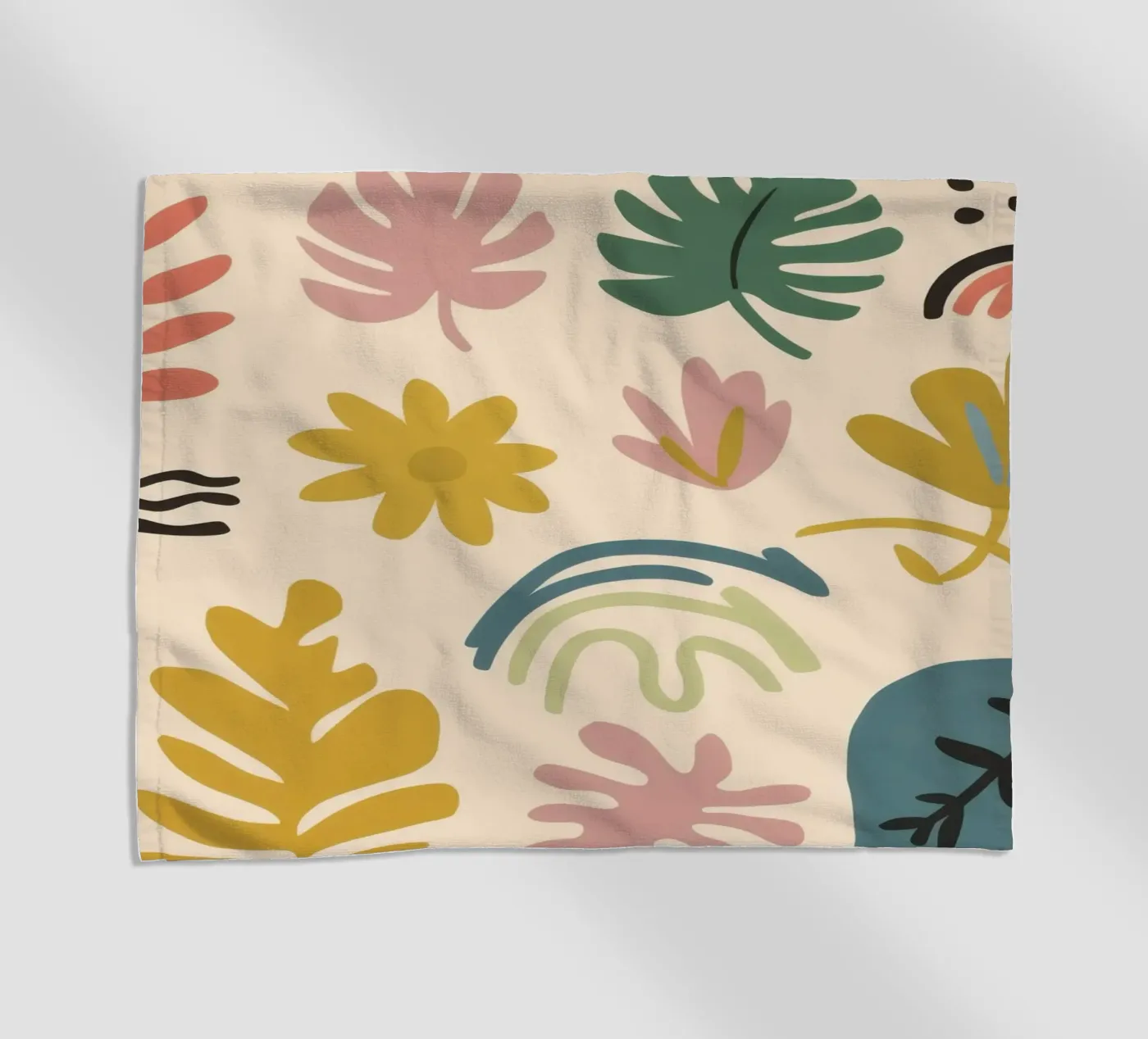Patchwork botanico astratto telo mare da Luxe Brush