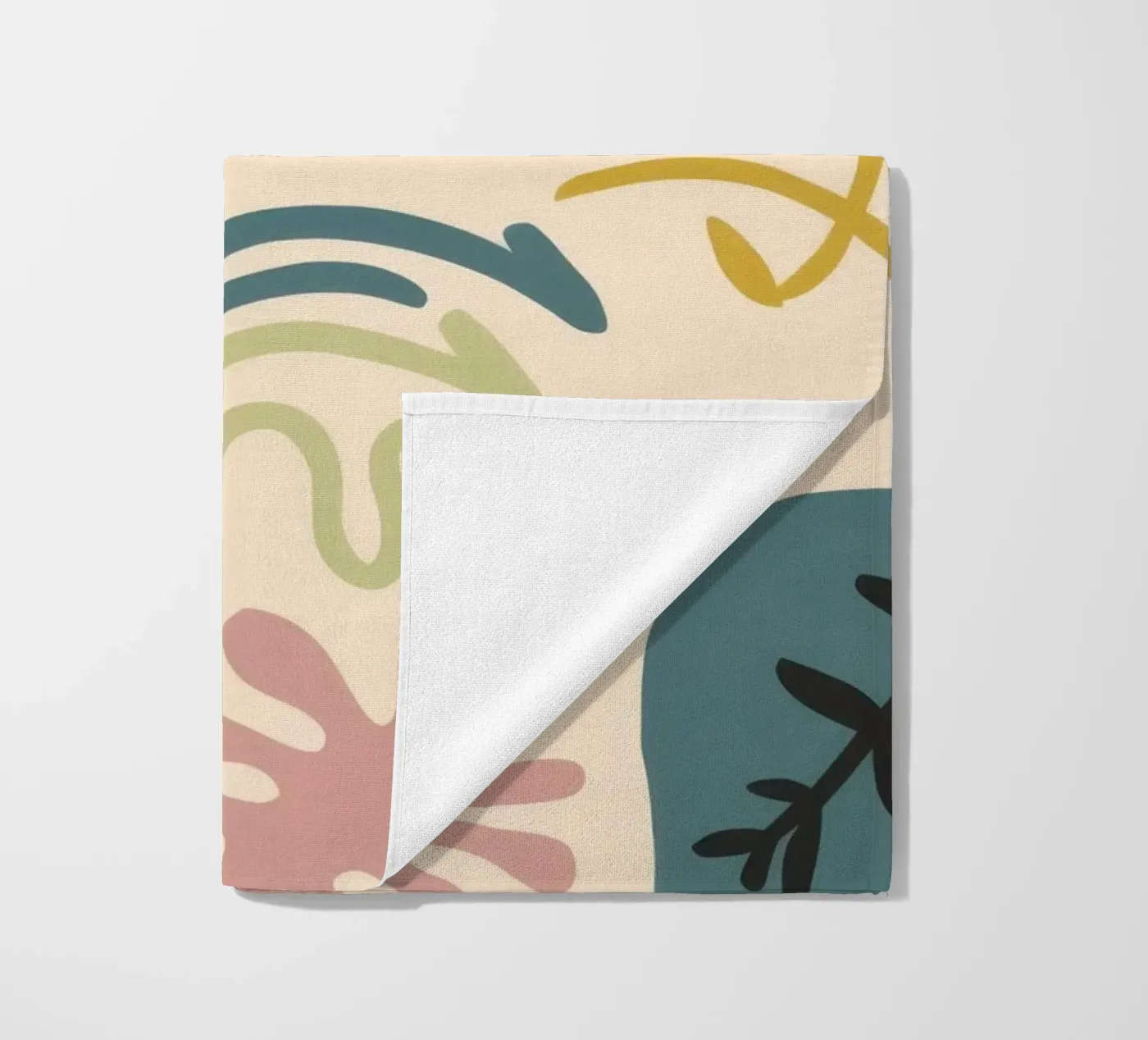 Patchwork botanico astratto telo mare da Luxe Brush