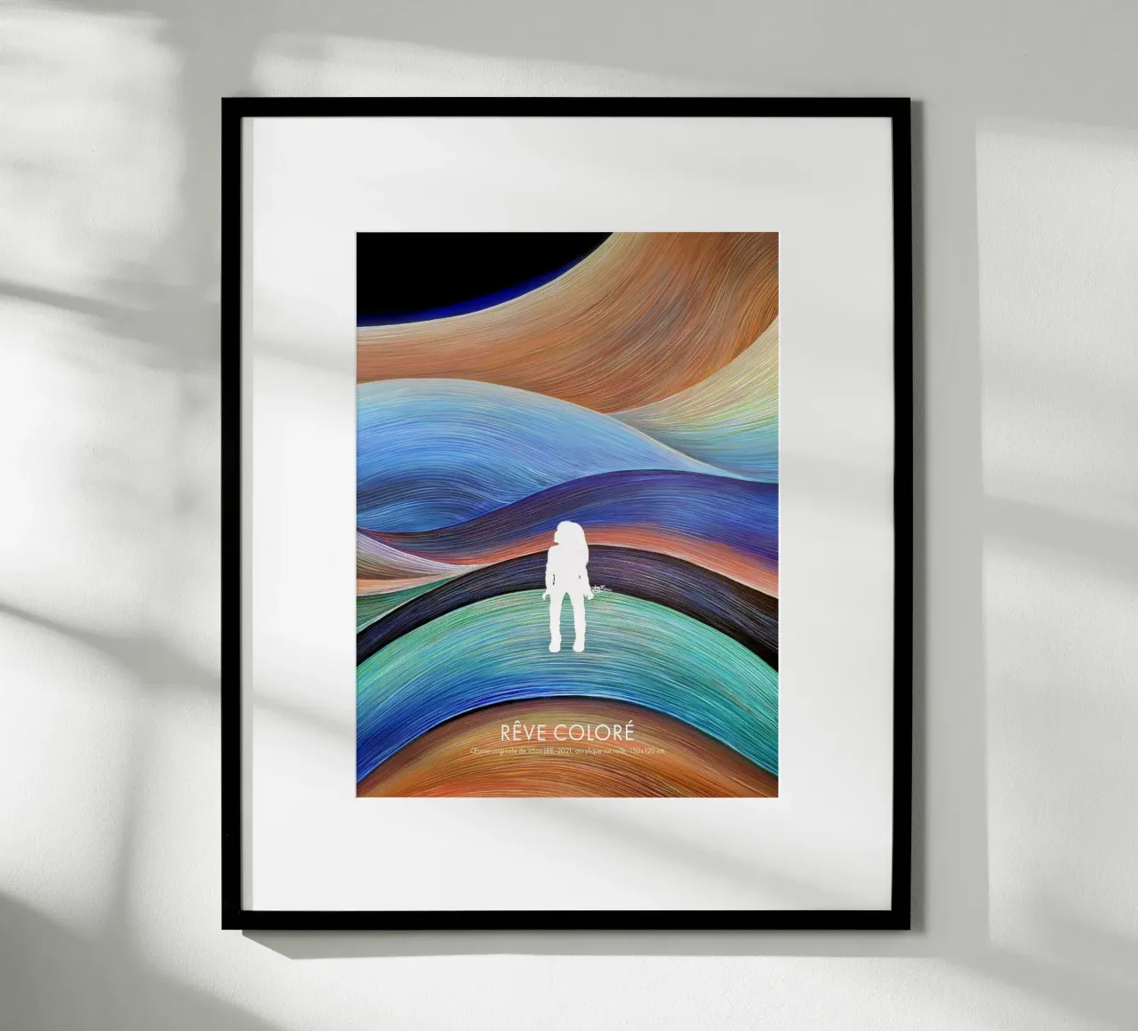Rêve de Silhouette - 2 Poster mit Holzrahmen von artleejisun