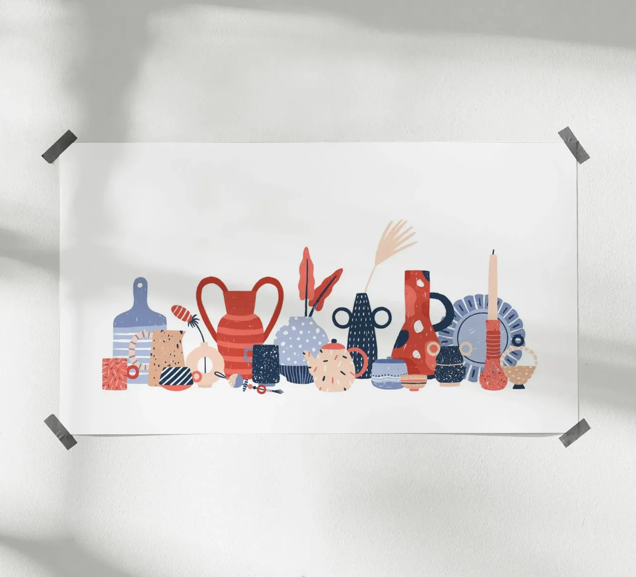 Pottery poster con telaio in legno da artographieHome