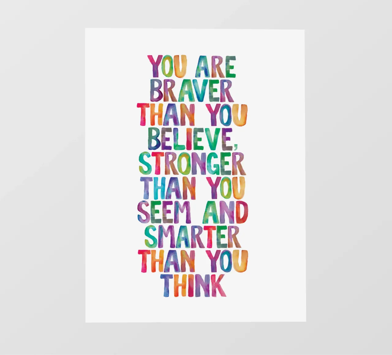 Sei più coraggioso di quanto tu creda Design tipografico arcobaleno pellicola backlit da THE MOTIVATED TYPE