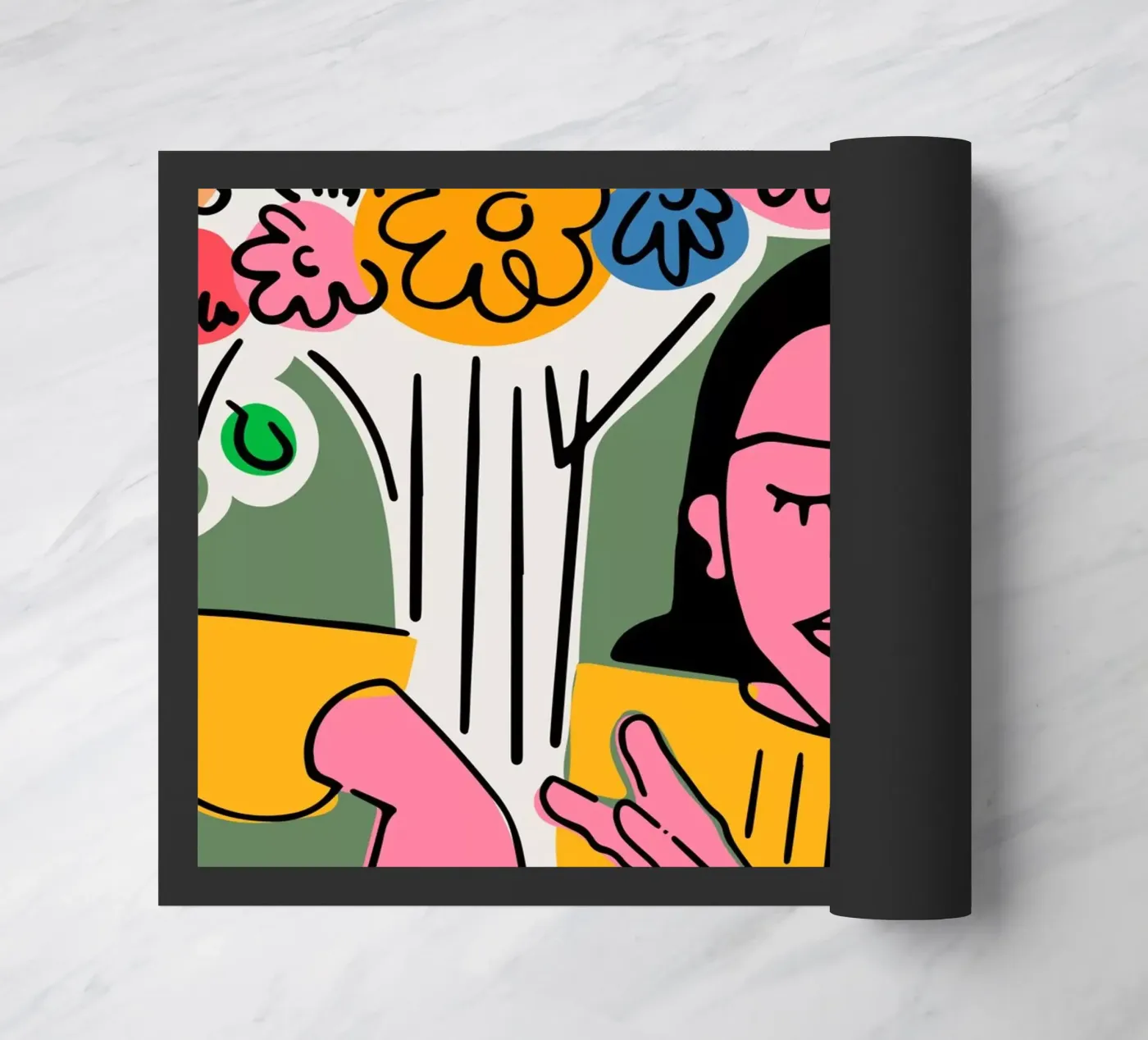 Die Blumen Fußmatte von Portraits
