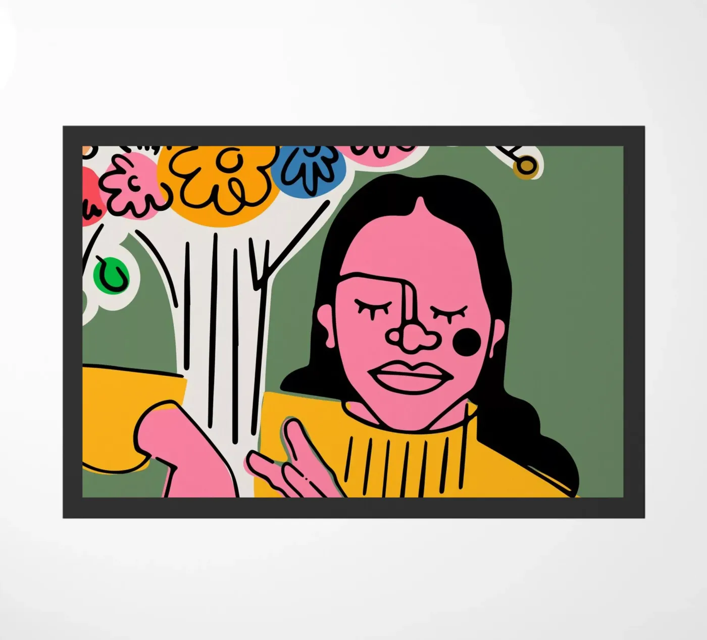 Die Blumen Fußmatte von Portraits