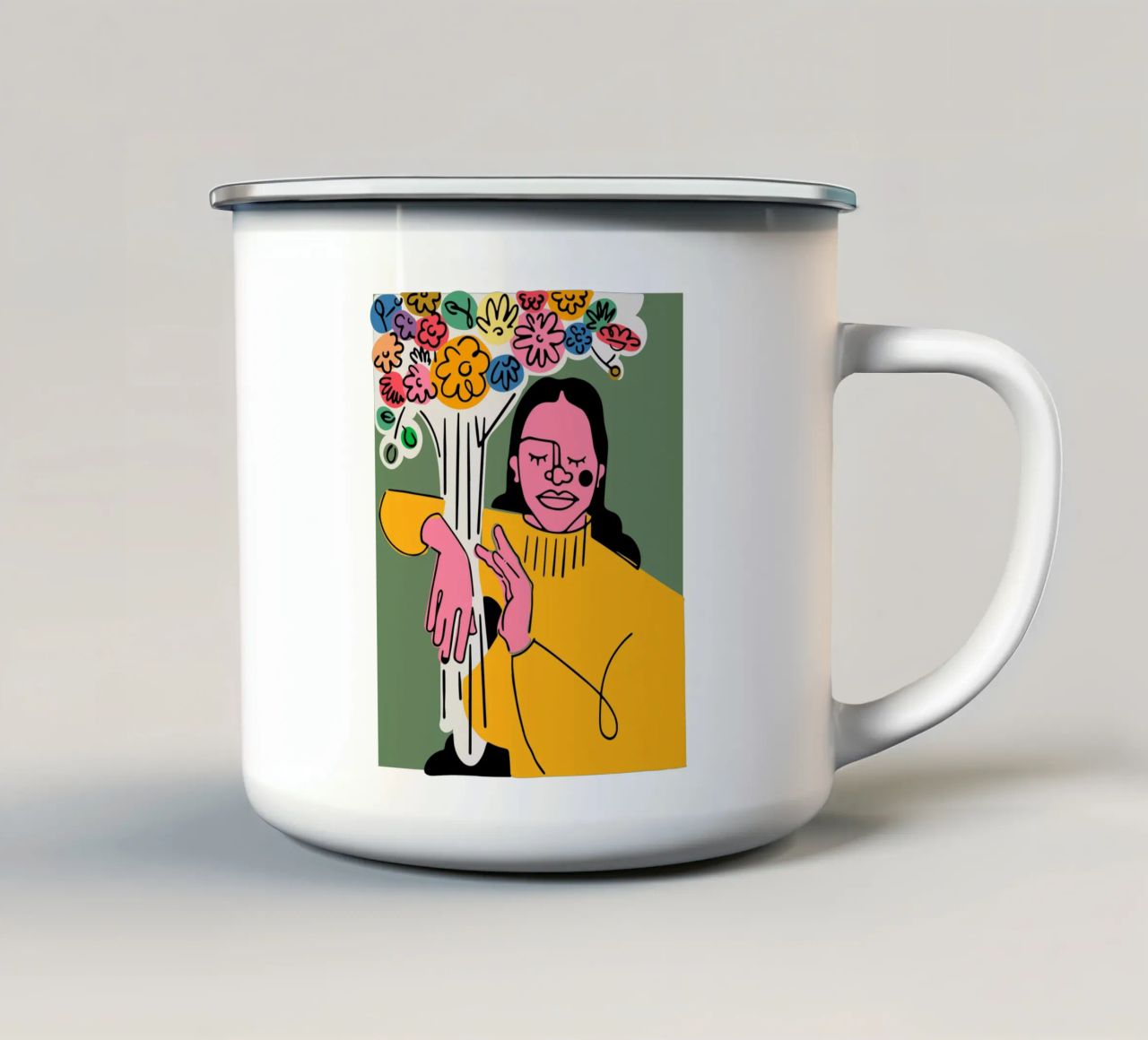 I fiori tazza in smalto da Portraits