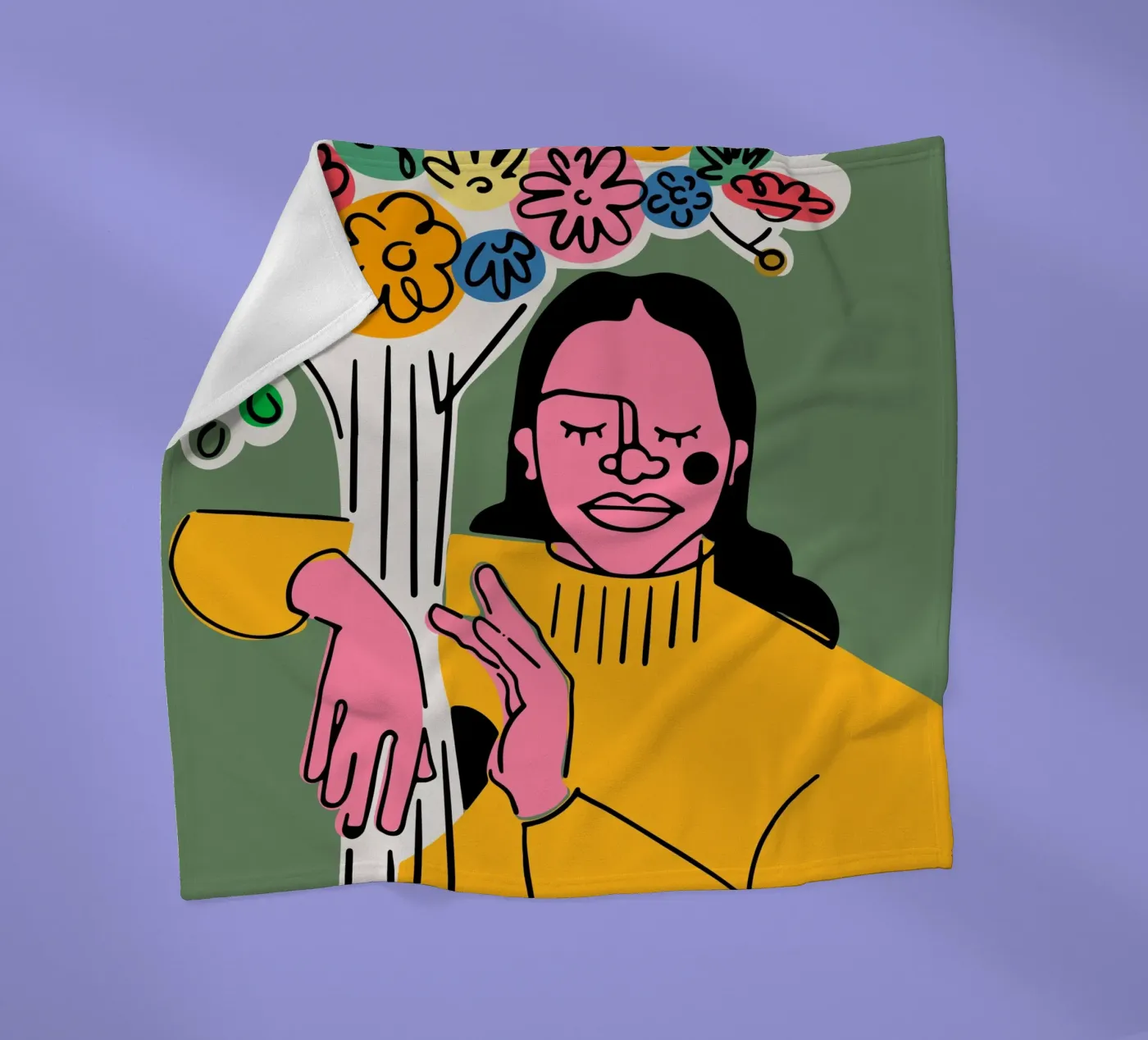 Die Blumen Fleecedecke von Portraits