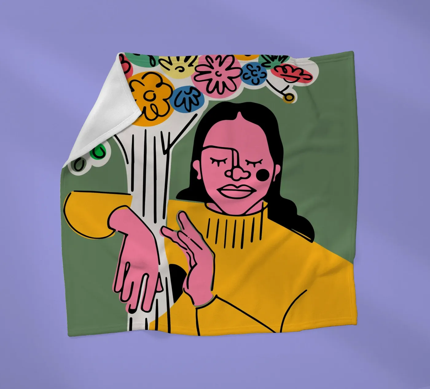 Die Blumen Fleecedecke von Portraits