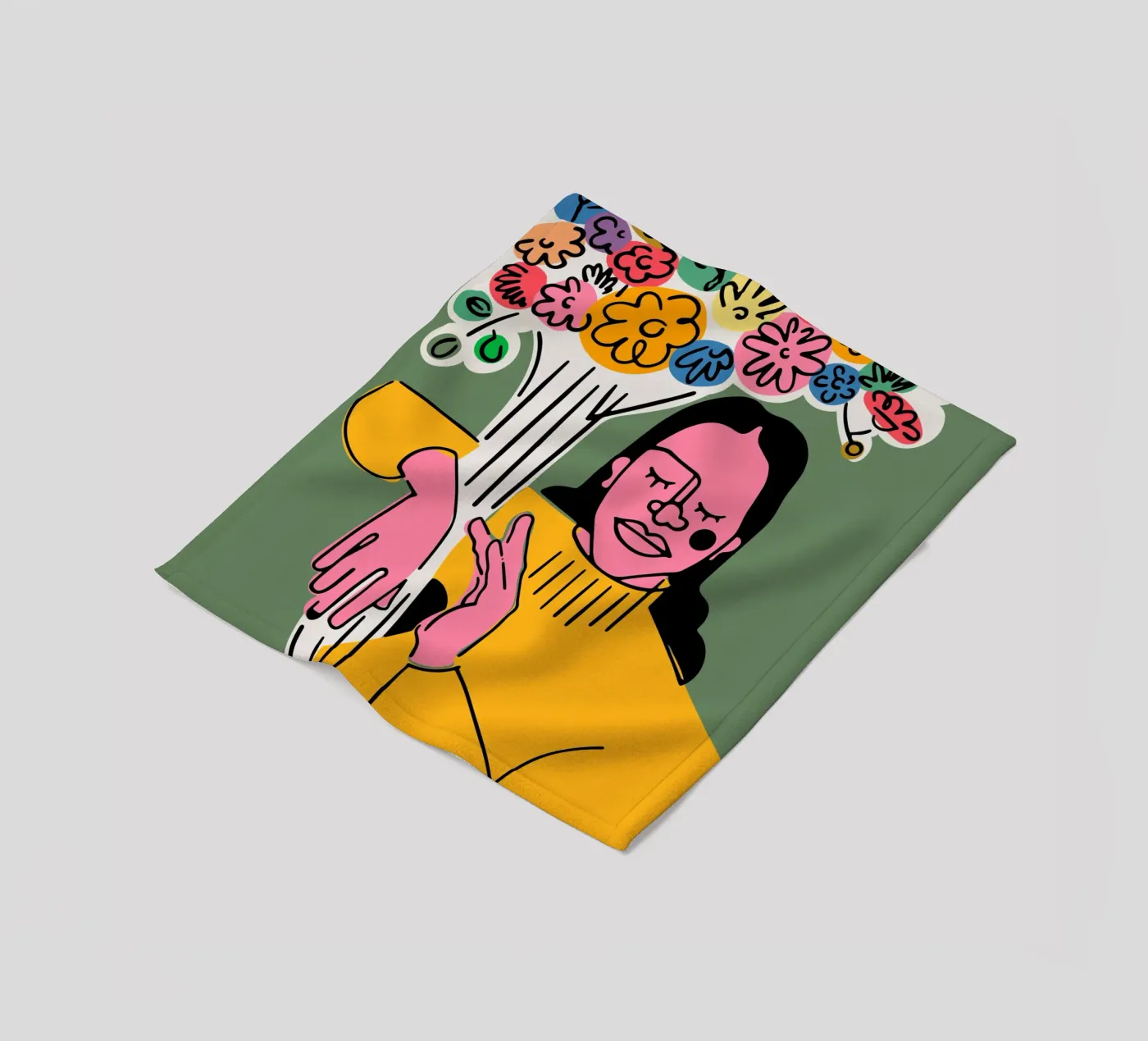 Die Blumen Fleecedecke von Portraits