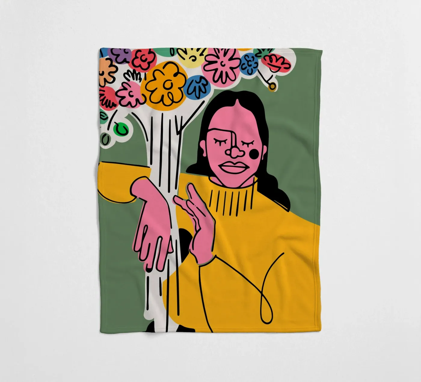 Die Blumen Fleecedecke von Portraits