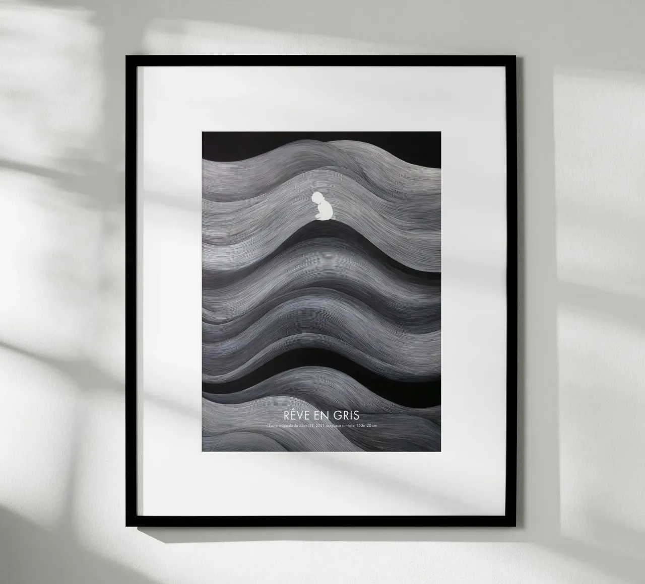 Rêve de Silhouette - 3 poster with wooden frame by artleejisun