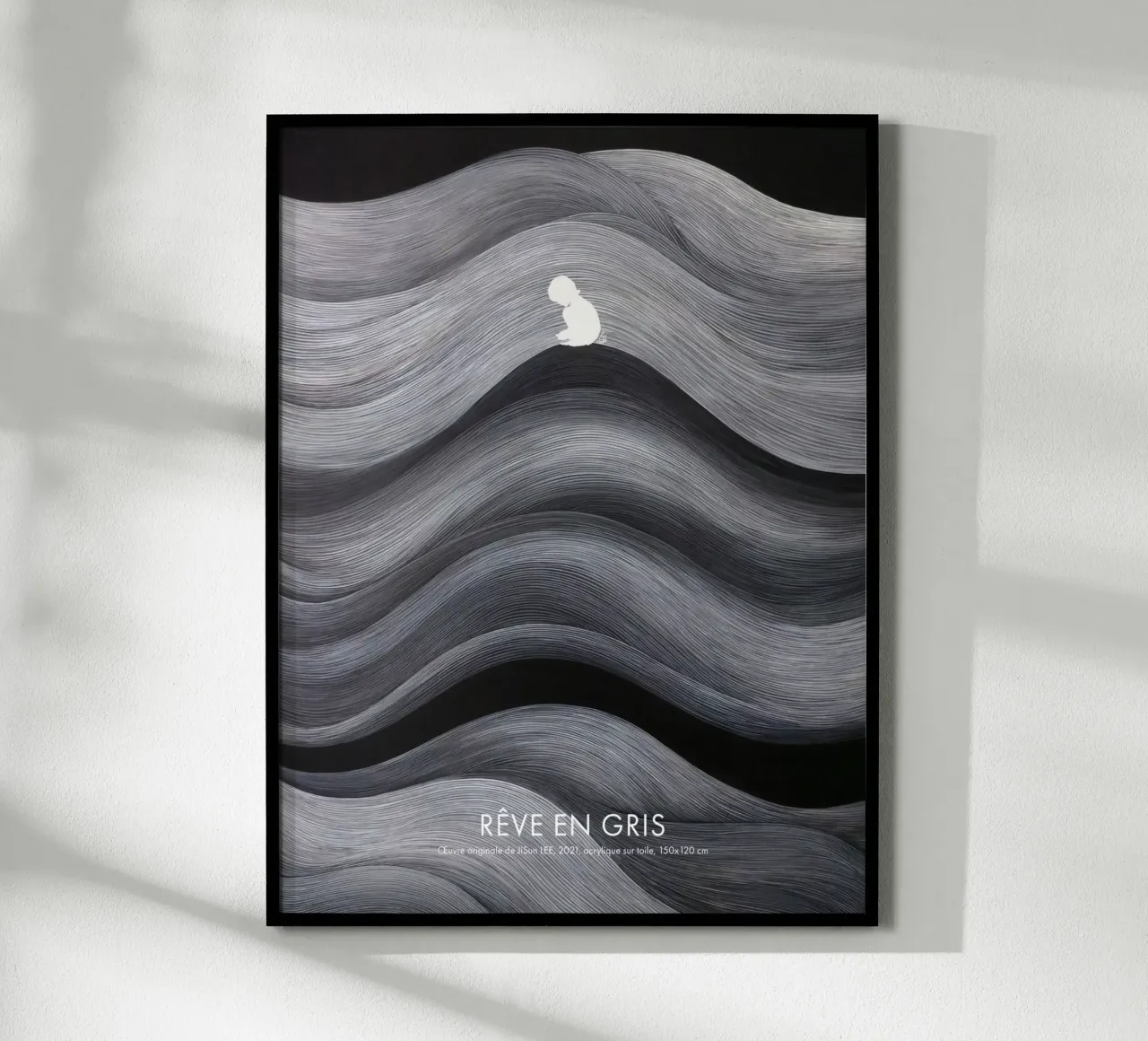 Rêve de Silhouette - 3 poster with wooden frame by artleejisun