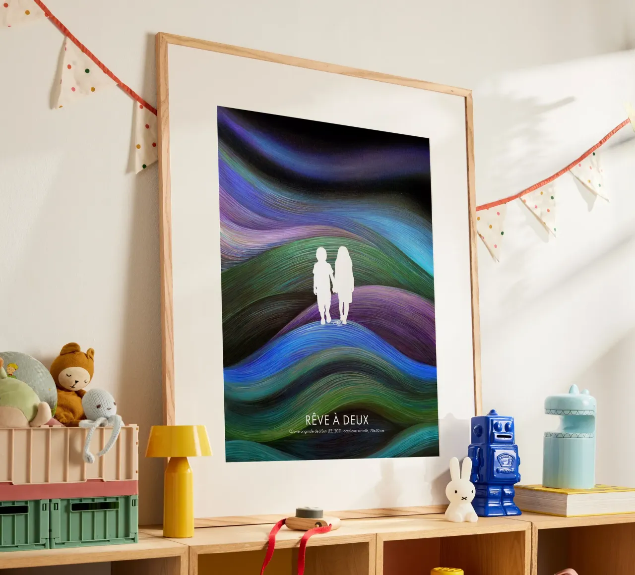 Rêve de Silhouette - 4 poster with aluminum frame by artleejisun