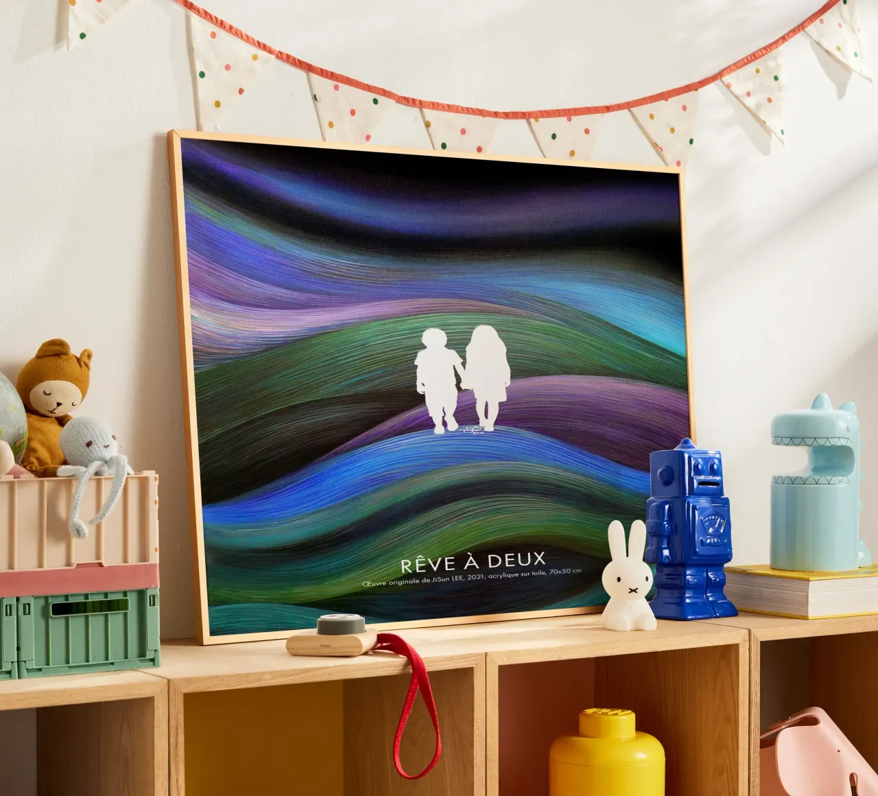 Rêve de Silhouette - 4 poster with aluminum frame by artleejisun