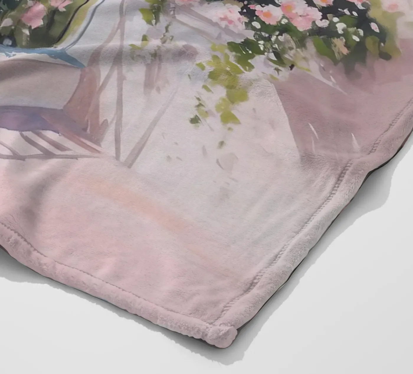 Pink Eiffel Tower fleecedeken van Cameron Martin