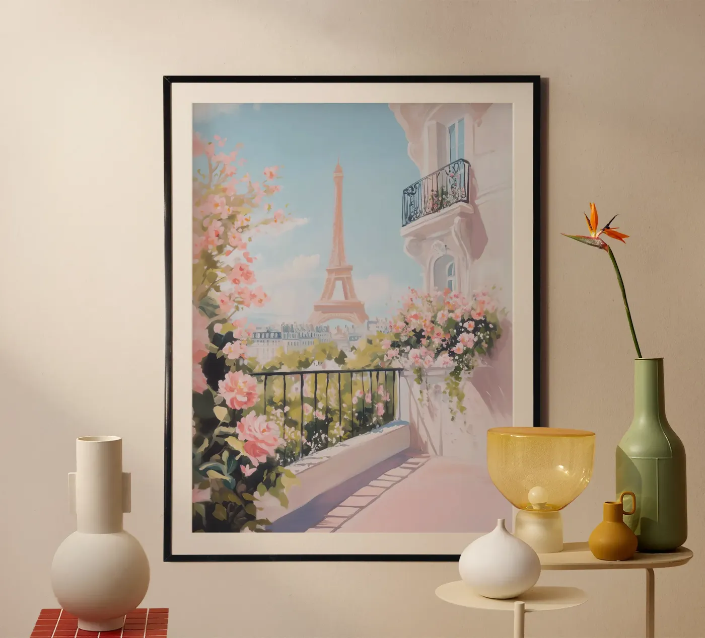 Pink Eiffel Tower poster by Cameron Martin