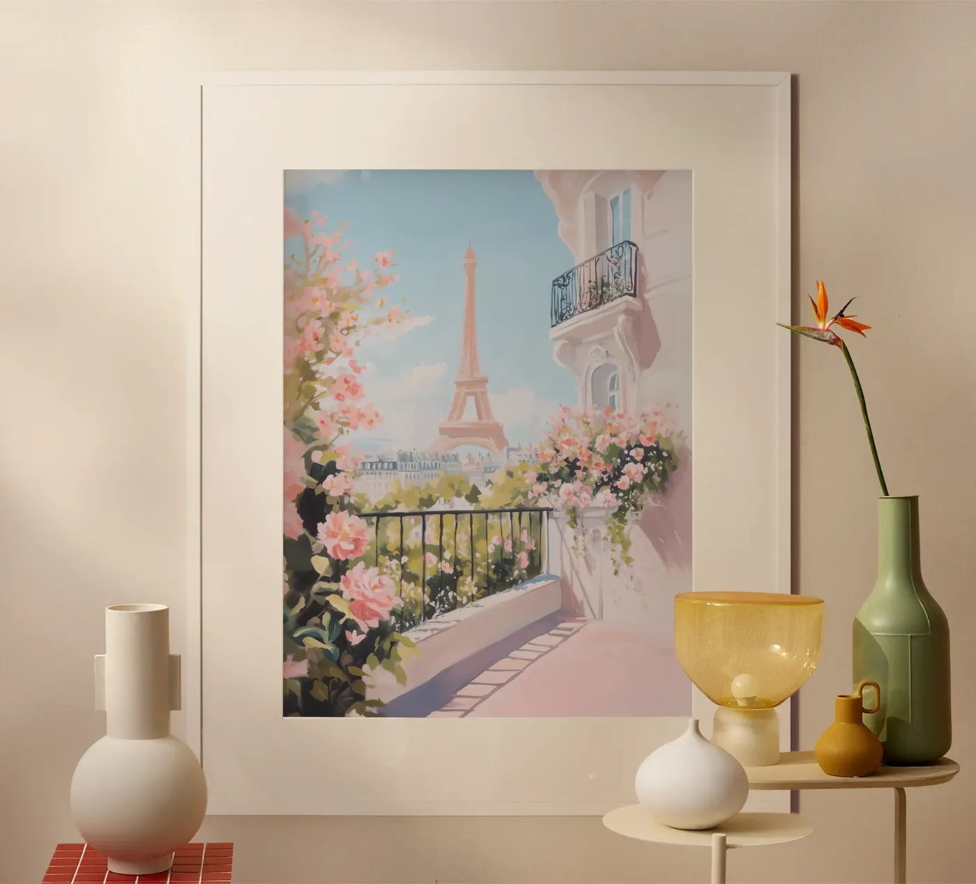 Pink Eiffel Tower poster by Cameron Martin
