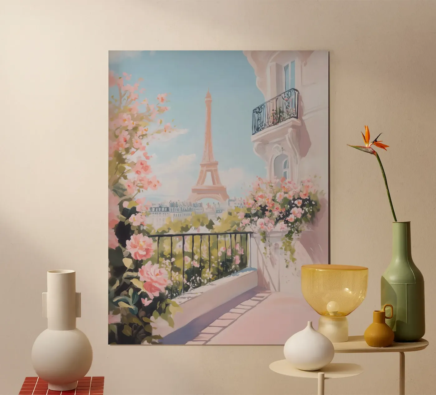 Pink Eiffel Tower poster by Cameron Martin