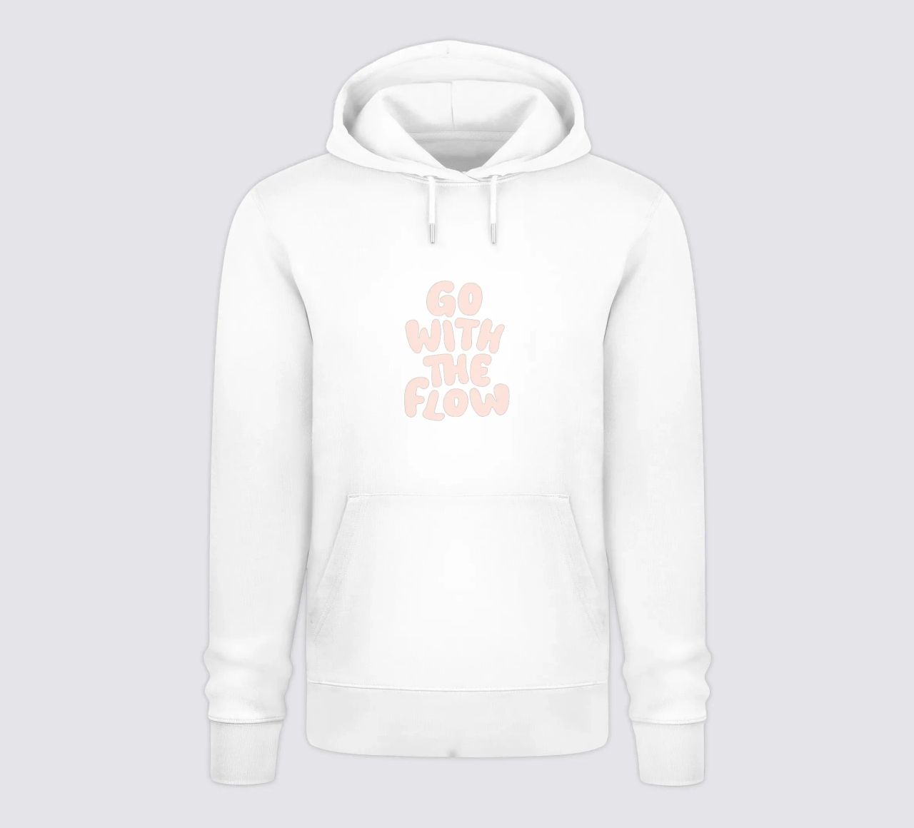 Go With The Flow Design tipografico rilassante felpa con cappuccio da THE MOTIVATED TYPE